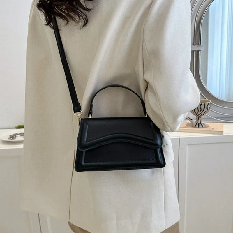New Fashion Sling Shoulder Bag Trend PU Leather Handbags Solid Color Leisure Stylish Crossbody Bags for Girls сумка женская