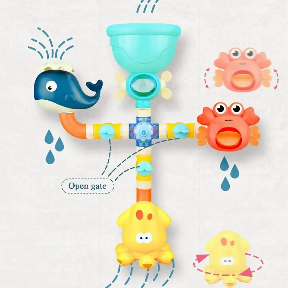 Suction Cup Dinosaur Egg Shower Toys Outdoor Universal Sensory Play Water Wheel Water Toy Water Slide Marine ABS Ocean Bath Toys