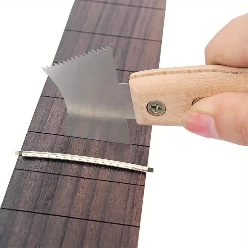 Guitar Cleaning File Tools Fret Nut Saddle Slotting Hole Saw Maintenance Kit for String Musical Instrument Repair