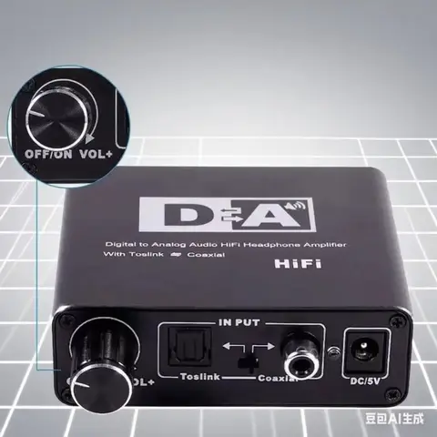 HIFI Digital To Analog Audio Converter DAC Decoder 32-192KHz Amp 3.5mm AUX 2RCA Amplifier Audio Toslink Optical Coaxial Output