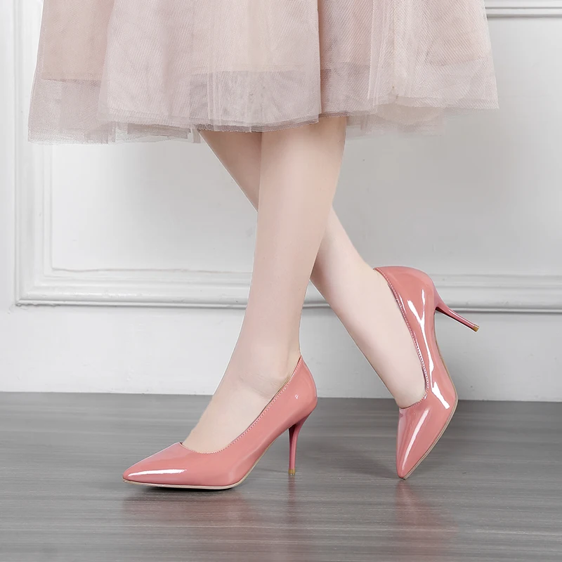 European and American New Style Elegant and Simple Shallow Mouth Pointed Toe Thin Super High Heels Women's Flats Extra Large Size 48 Extra Large Size Extra Small Size 31 Fashion Fashion Women's Shoes