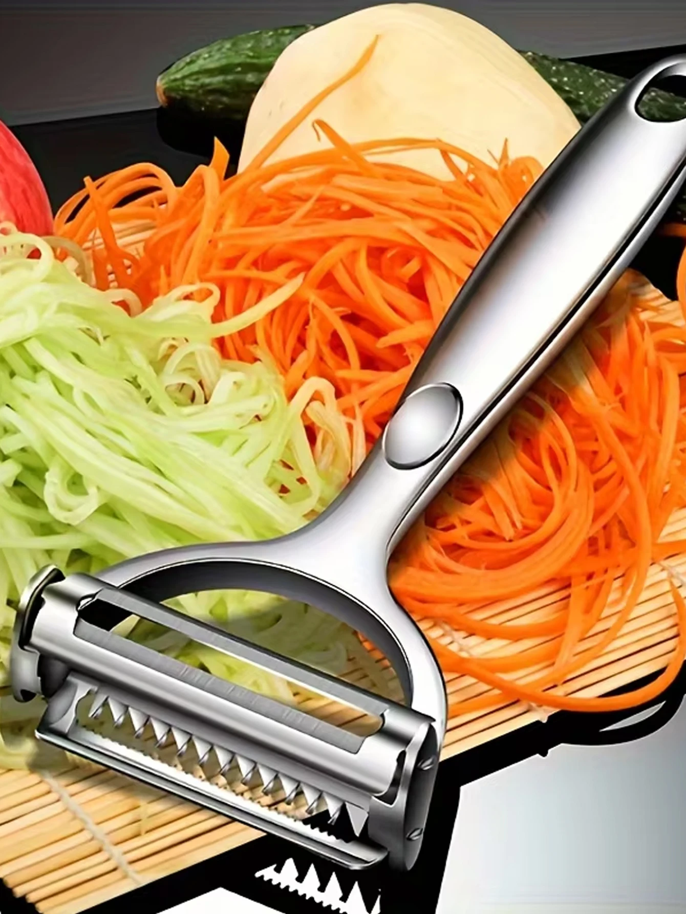 Kitchen Vegetable Peeler Stainless Steel Melon Planer Double-Head Peeler Household Multiple-Function Fruit And Vegetable Peeler