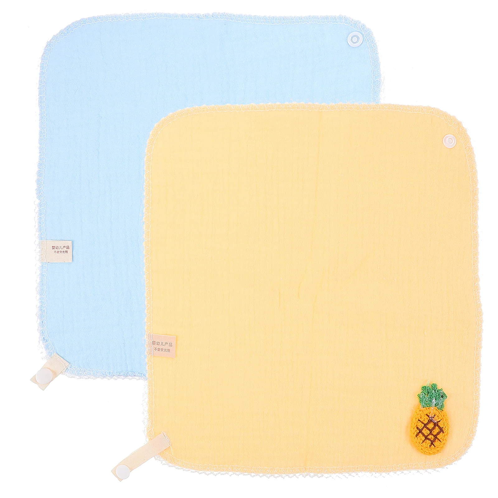 

2 шт. детские нагрудники из крепа для кормления, слюнявчики, практичный подарок для детского душа, нагрудник для маленьких мальчиков и девочек, слюнявчик для новорожденных