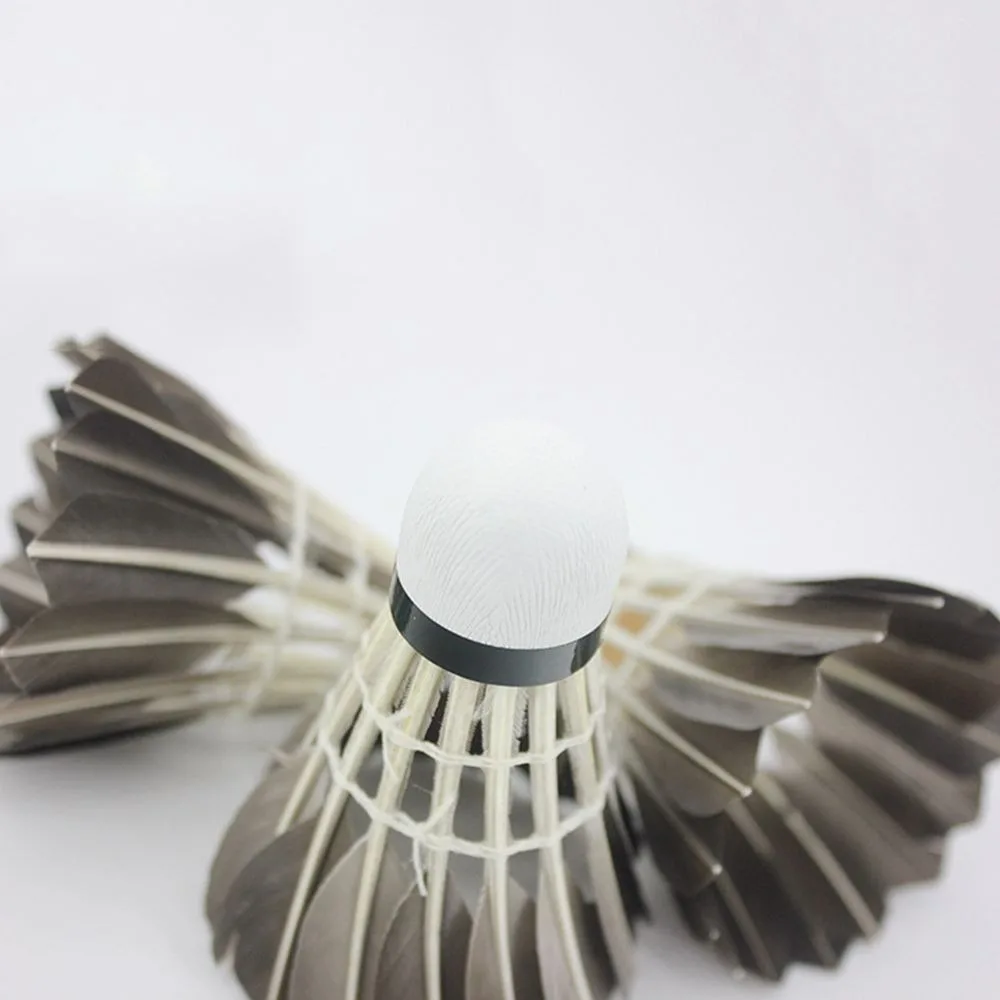 3/6/12Pcs Accessories Training Stable Badminton Shuttlecock Durable Professional Black Goose Feather