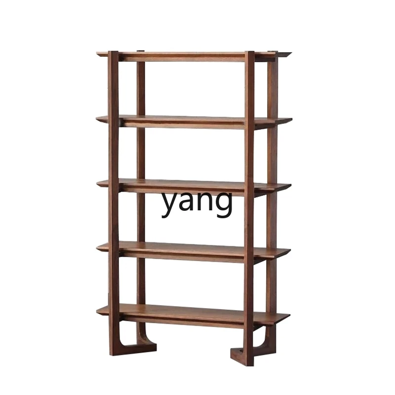 

Yjq Solid Wood Bookshelf Simple Modern Creative Multi-Layer Floor Storage Office Partition Display Cabinet Combination