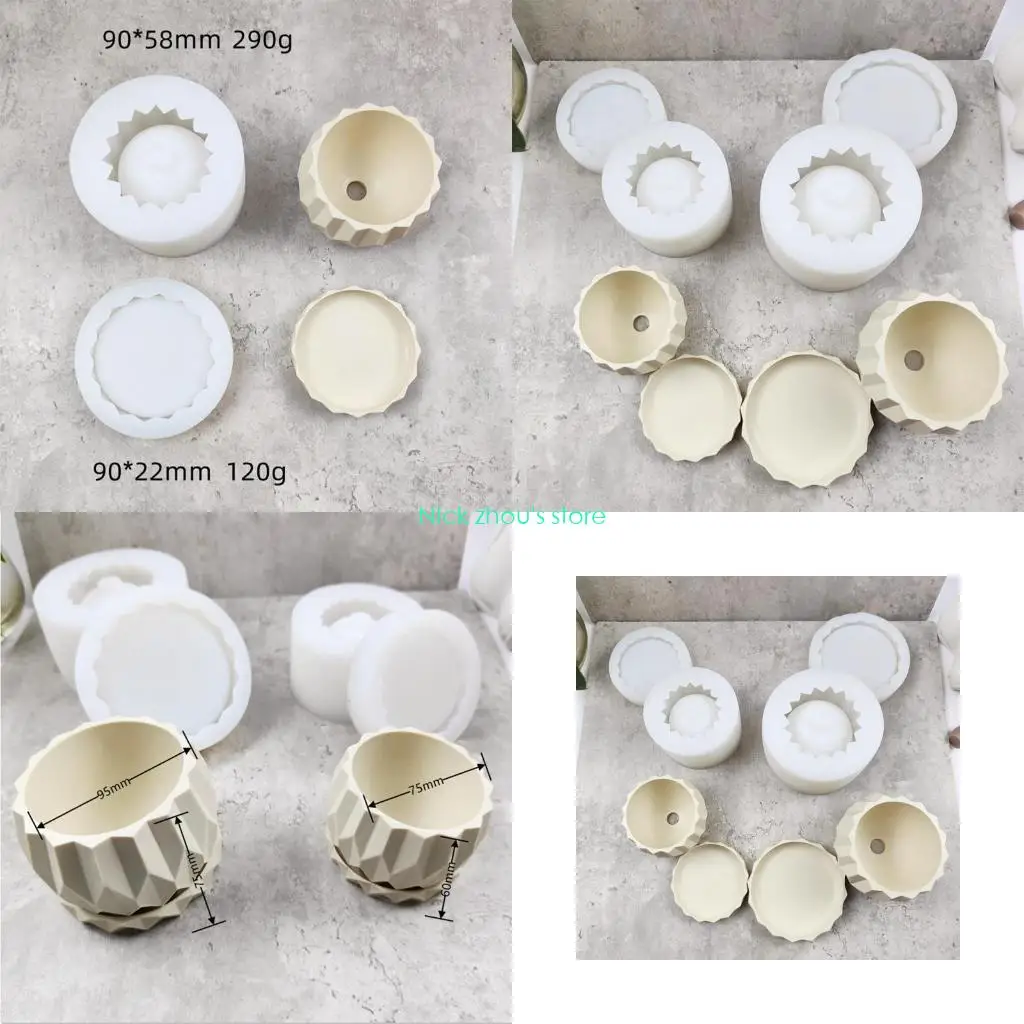 

E15E Silicone Resin Molds for Making Plants Pot Flower Pot Plant Holder