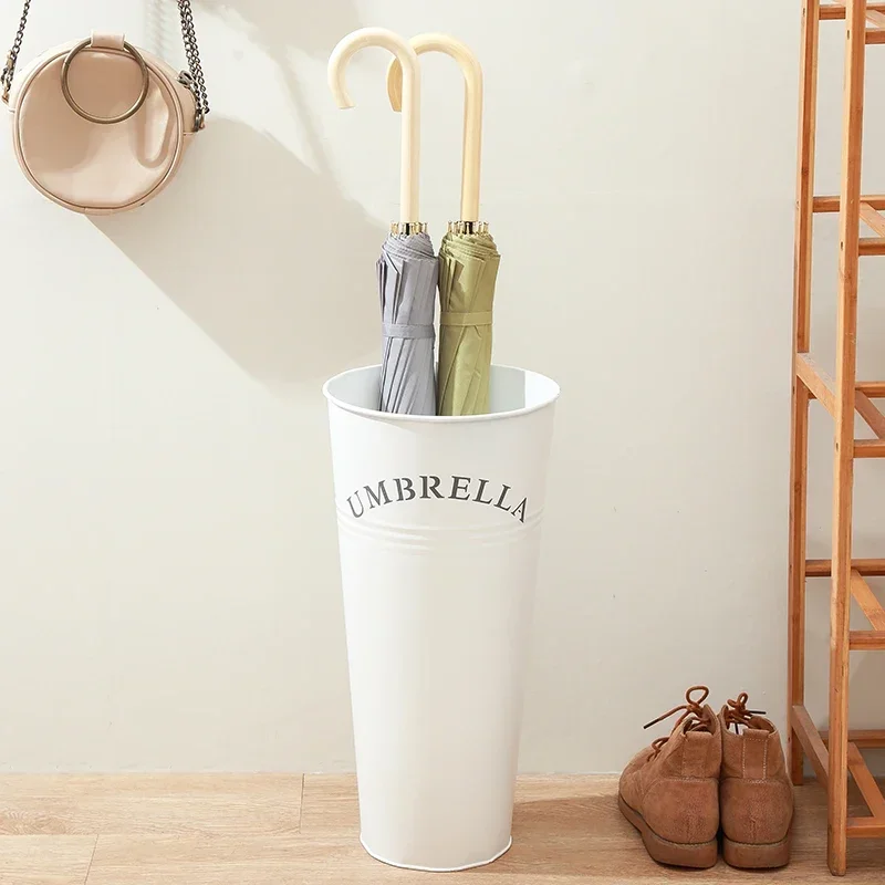 European Chic Modern Umbrella Bin  Simple Iron Office Stand Creative Rain Gear Storage Solution Functional and Stylish