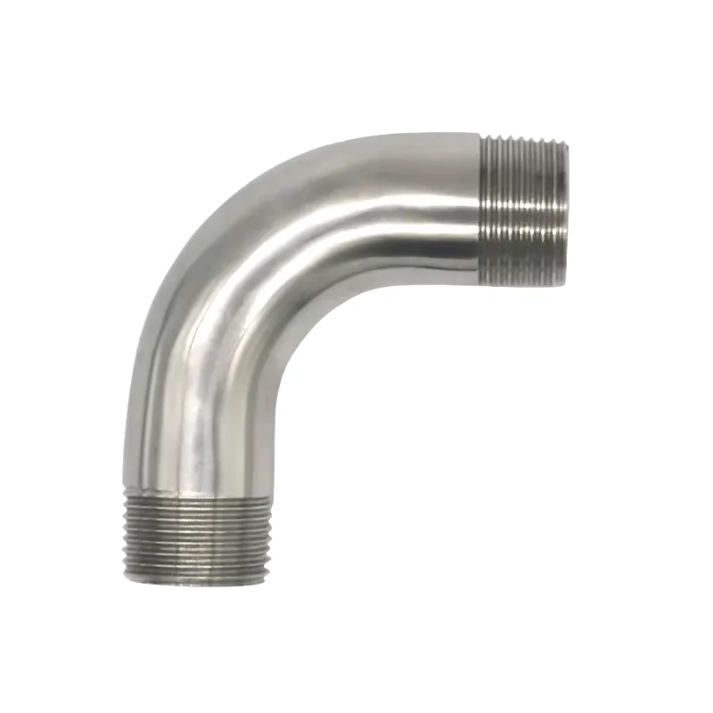 midea portasp(DN8 DN10 DN15 DN20 DN25-DN50) 304 Stainless Steel Double Outer Wire 90 Degree Mirror Polished Sanitary Grade Elbow