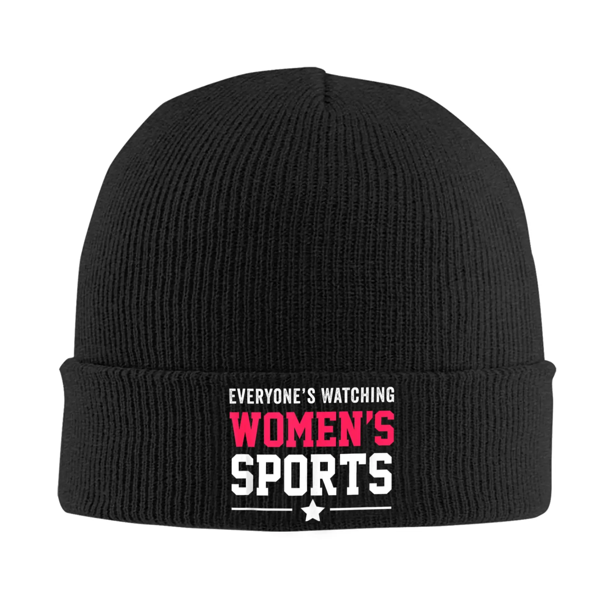 EVERYONE'S WATCHING WOMEN'S SPORTS Beanie Hats  Bonnet Hats Unisex Adult Casual Outdoor Skullies Beanies Spring Design Warm Caps