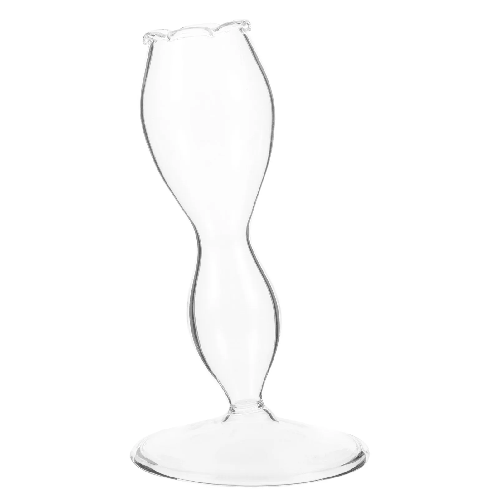 Glass Dip Pen Stand Flower Bud Shaped Flat Base Multi Use Pen Holder for Delicate Dip Pens Stylish Desktop Decoration Study