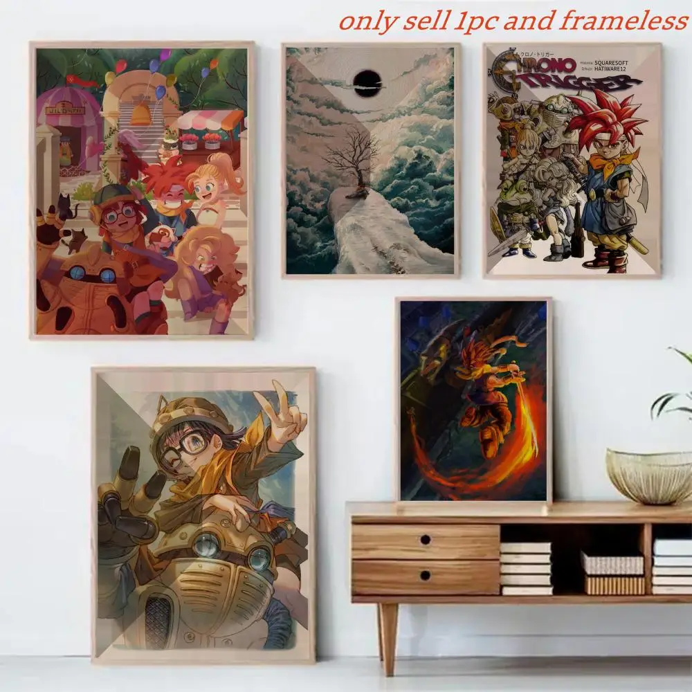 Craftsmanship RPG Game Chrono Trigger-T Poster HD Poster Wall Art interior Hallway Home Decoration Holiday Gifts