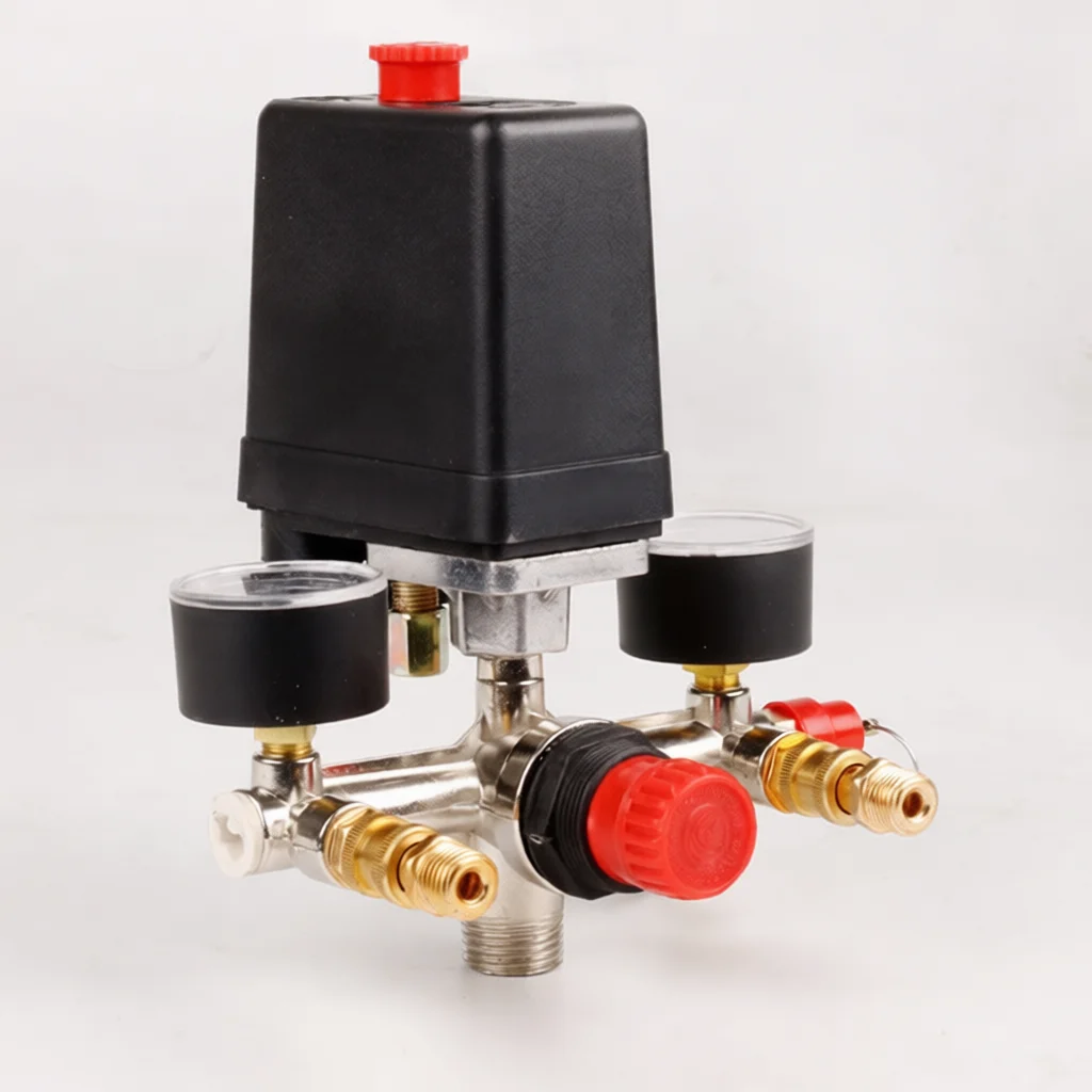 Air Compressor Manifold Pressure Control Switch Valve Assembly For Bama Pneumatic Parts Replacement Easy Installation Tool Set