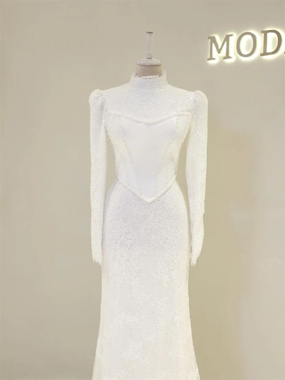 Mila Lace High Neck Prom Dresses Long Sleeve Skinny Customized Formal Evening Elegant Floor-Length Elevestidos de fiesta 2025