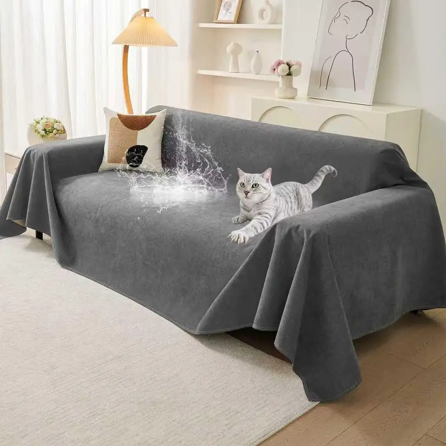 

Защитный чехол для дивана от кошачьих когтей, водонепроницаемый, нескользящий, для дивана на 3 места, моющийся, защита от царапин от домашних животных