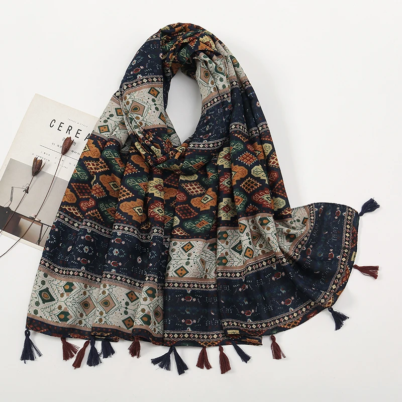 

Летняя печать геометрических искусственных элементов, роскошные модные Универсальные тонкие воздухопроницаемые шали 185*80 см