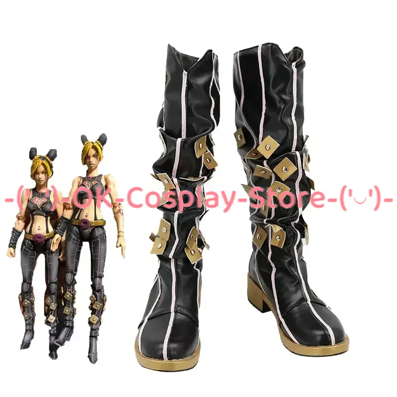 

Anime JoJo's Bizarre Adventure Jolyne Cujoh Cosplay Shoes Halloween Carnival Boots Anime PU Leather Shoes Custom Made