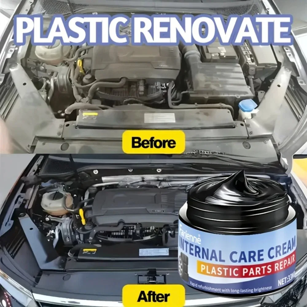 Interior Renewal Wax - Plastic Part Repair, Car Interior Glossy Finish, Tire Protection, Internal Protection | Smooth Surfac