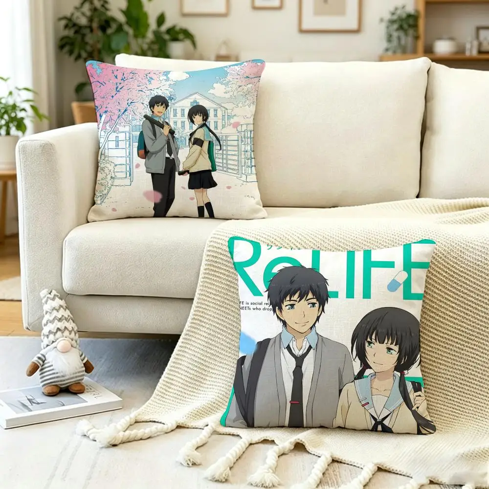Pop Singer R-ReLIF-E Cushion Cover Anti-dustmite Pillowcase Invisible zipper silky short plush Sofa cushion cover