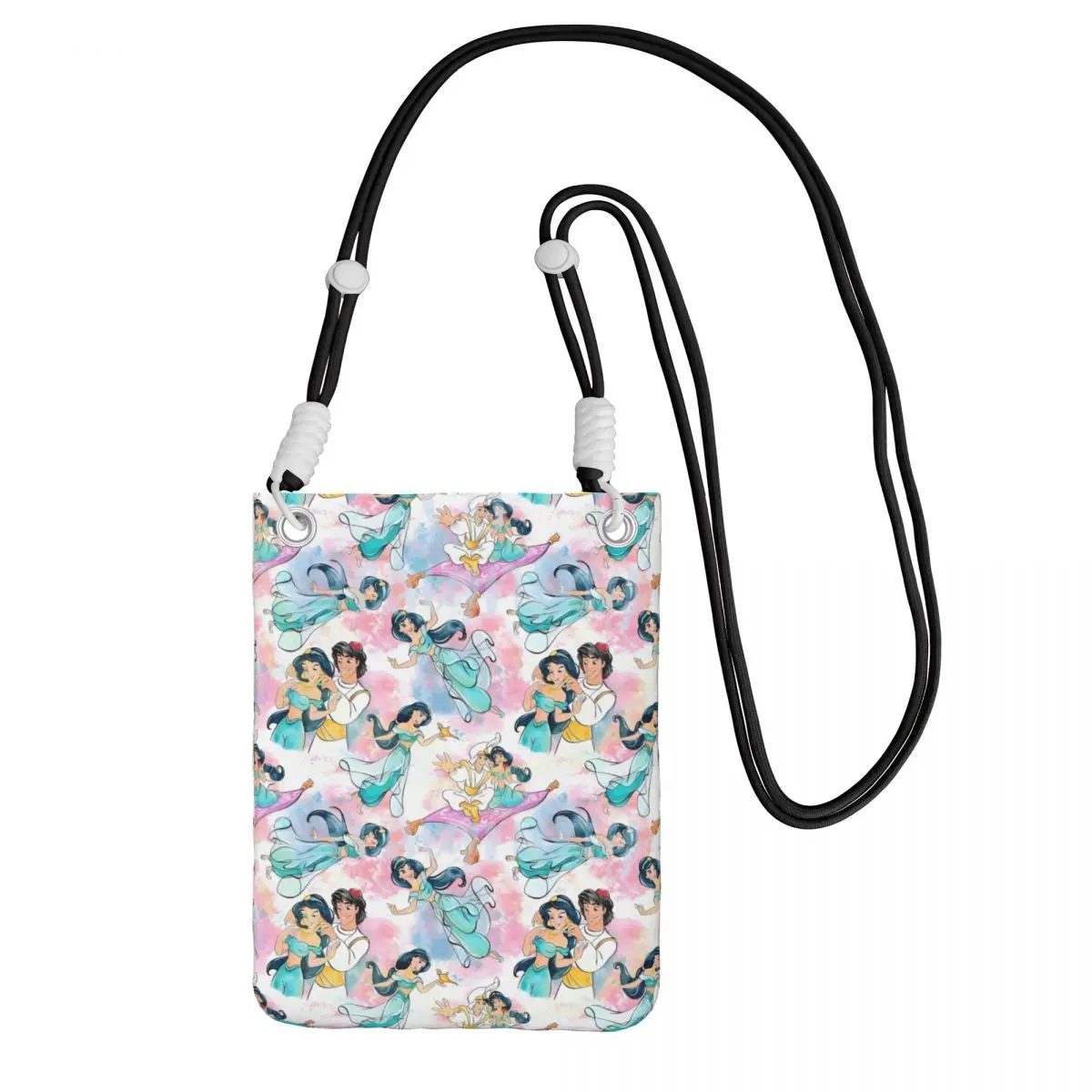 

Custom Aladdin Carry A Mobile Phone Bag Diagonally Women Men Musical Fantasy Film Mobile Phone Bag for Cycling Phone Money Pouch