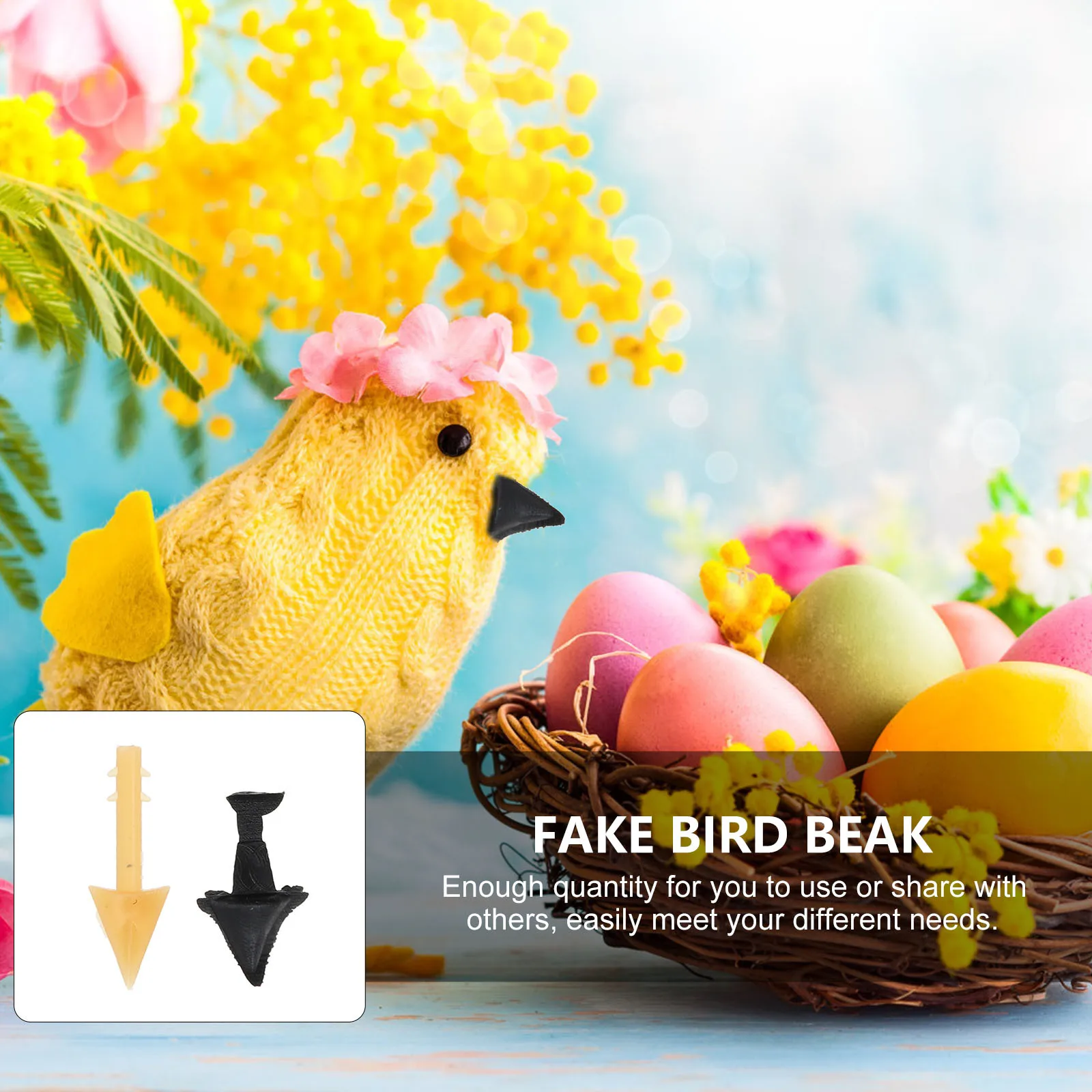 

200Pcs Plastic Fake Bird Beak DIY Chicks Chicken Accessories Great for Kids Playing Family Fun Fake Chick Mouth