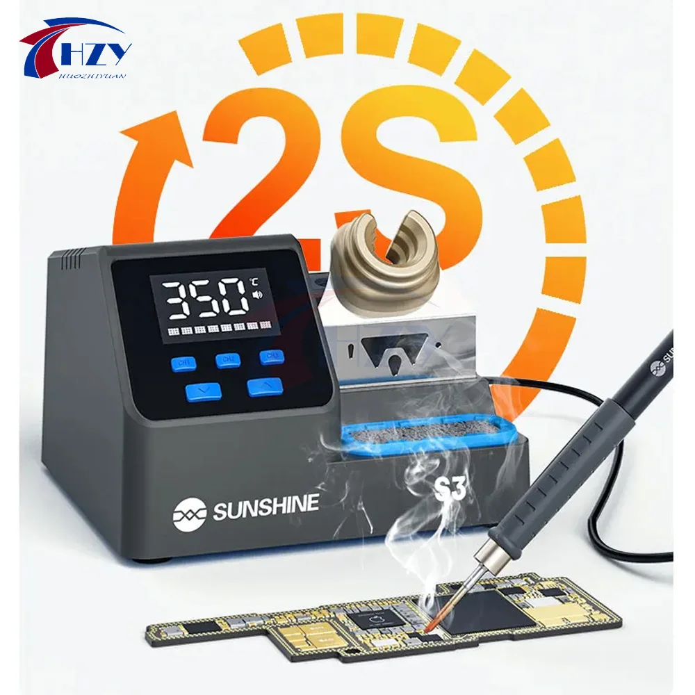 SUNSHINE S3 Smart Soldering Station T210 Handle Precise Temp Control Welding Tool for Mobile Phone Mainboard PCB IC Repair