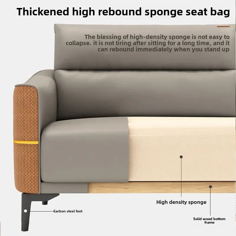 أريكة مكتب جلدية فنية بسيطة وحديثة منطقة الراحة الاستقبال التجاري الترفيه الأعمال الصغيرة اجتماع طاولة القهوة الضيوف combinati