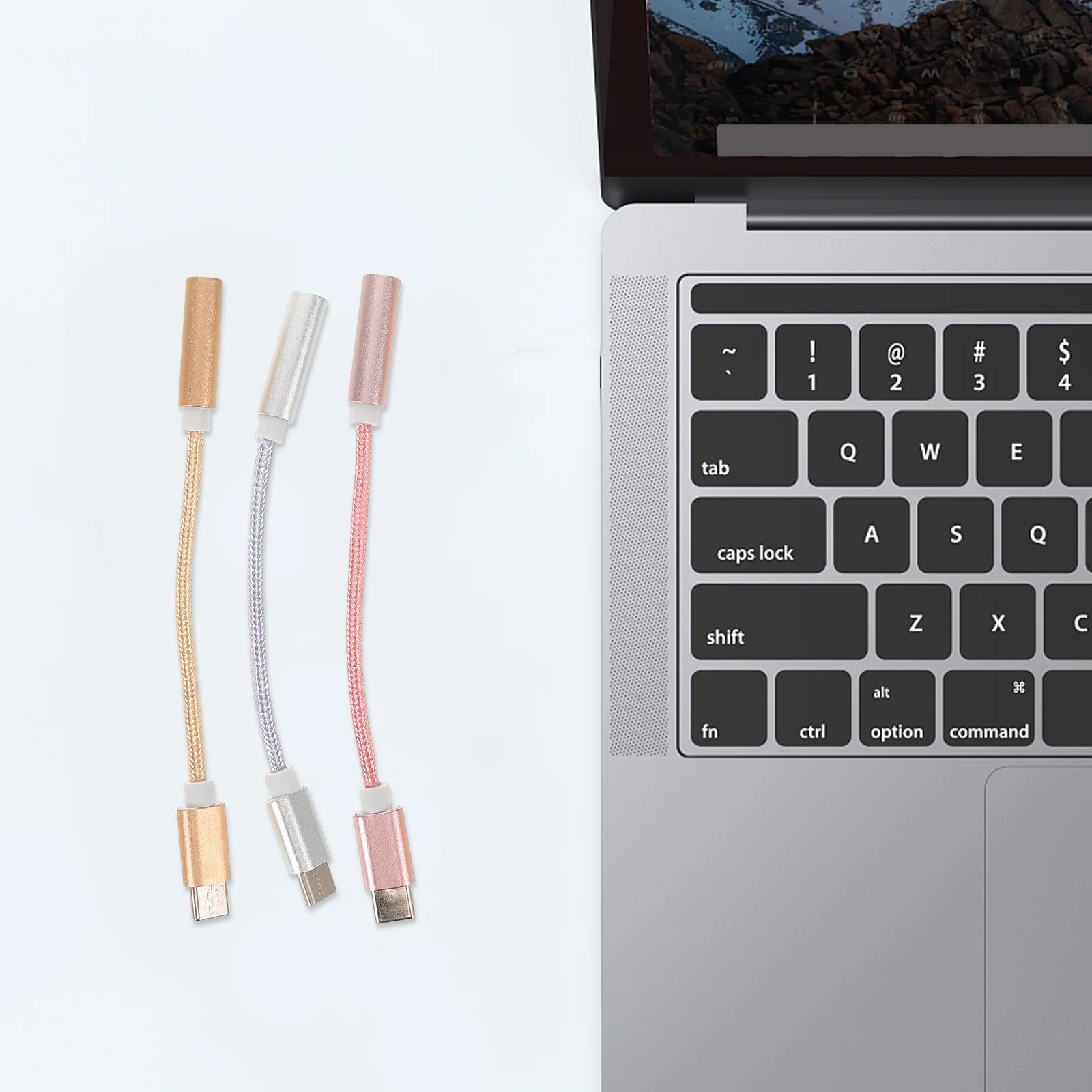 

9pcs Type C To 3.5Mm Headphone Adapter Jack Converter Plug Fidelity Sound Portable Aux Cable Compatible With Usb C