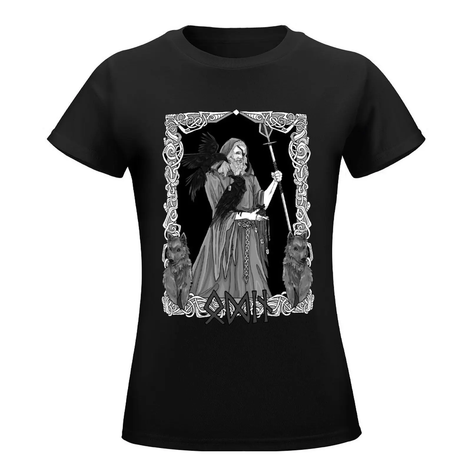 Odin, God of Wisdom T-Shirt anime clothes shirts graphic tees graphics tops white t-shirts for Women