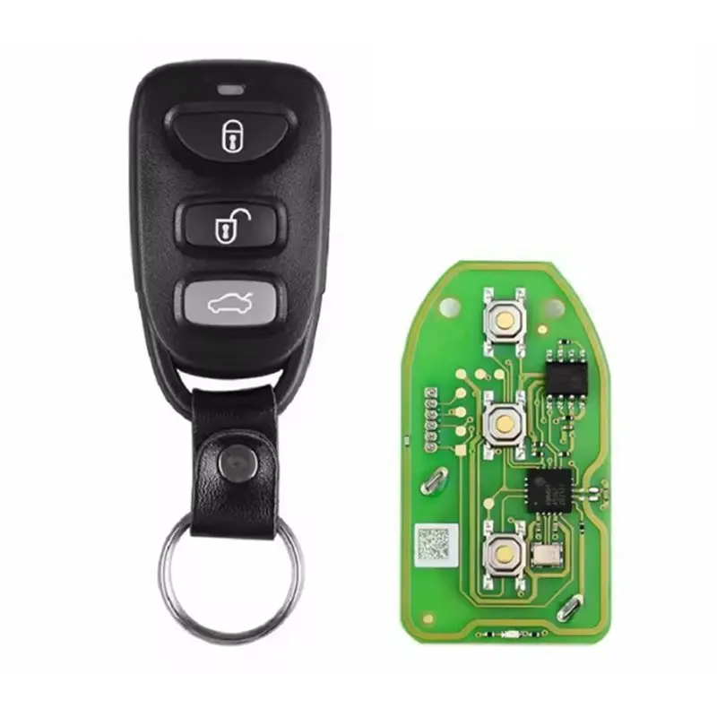 سلك مفتاح بعيد لشركة هيونداي 3 + 1 أزرار 5 قطعة XKHY01EN رقاقة متضمنة في النسخة الإنجليزية يعمل مع أداة مفتاح Xhorse VVDI #2