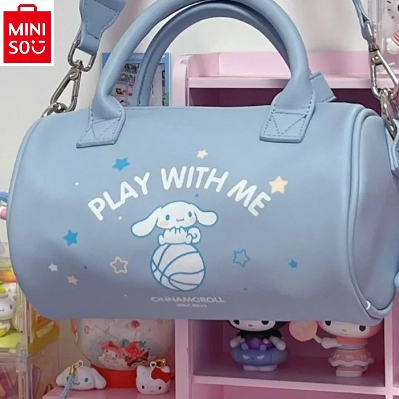 MINISO Sanrio-Bolso cruzado de un hombro para chica, bolsa de viaje informal versátil de gran capacidad con dibujos animados de Jade Guigou, a la moda