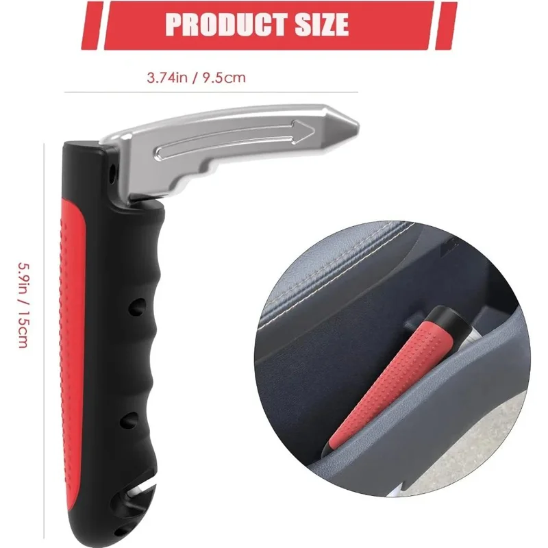 

2x Car Door Assist Handle 2 in 1 Multifunction Vehicle Support Handles Window Breaker Portable Automotive Car Handle Assist Tool