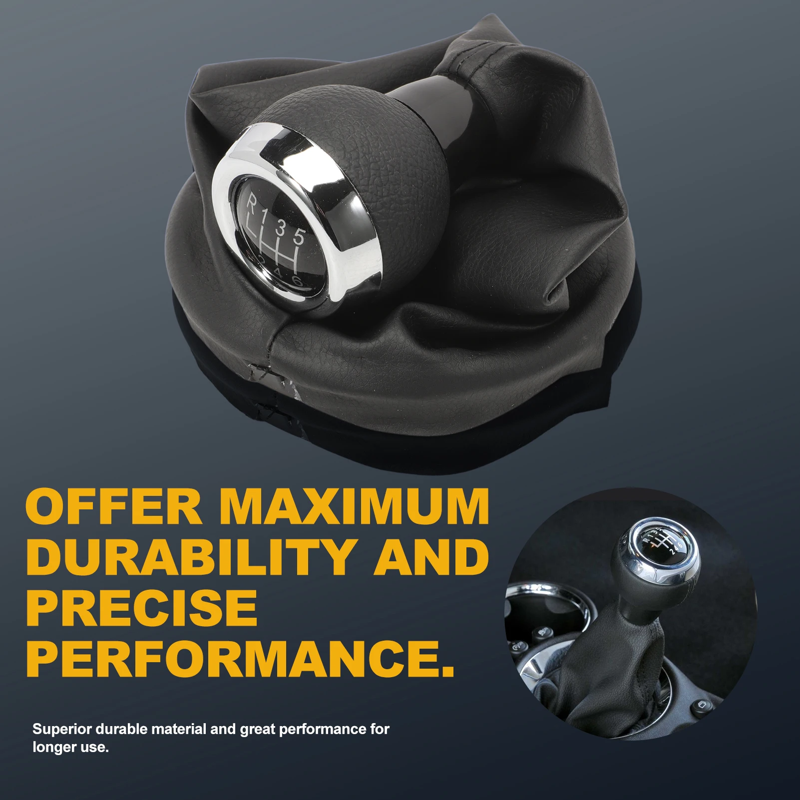 

6 Speed Gear Shift Knob Stick Shifter Lever Knob Compatible with Mini Cooper R56 2006-2012, Mini Clubman R55 2007-2013