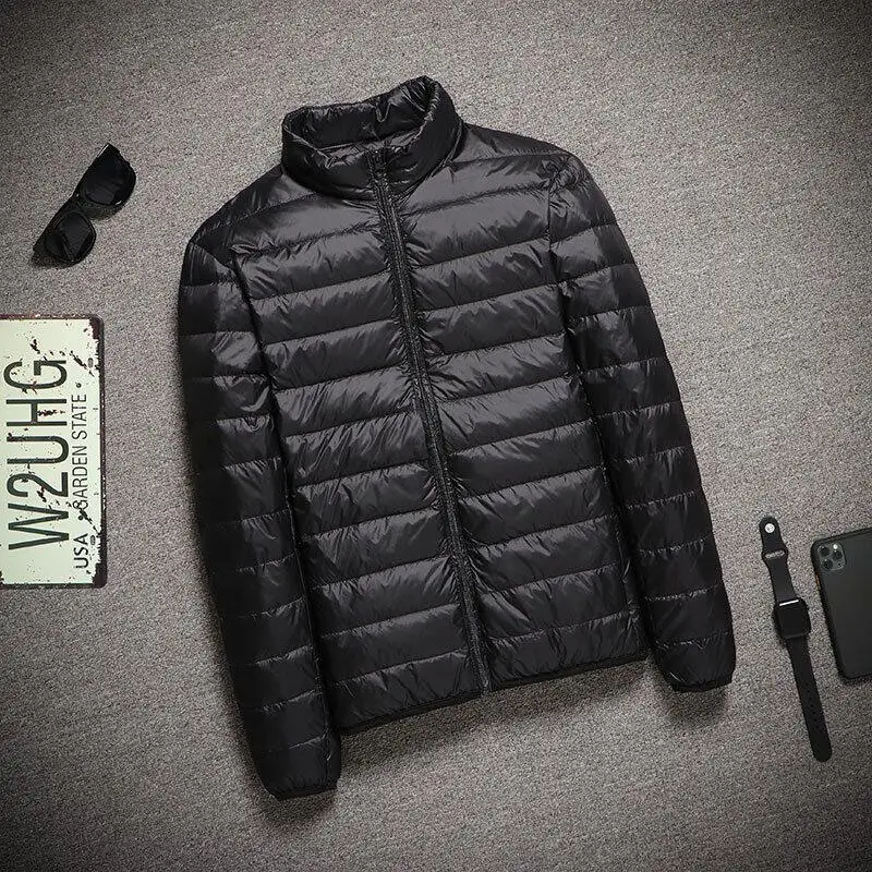 

Slim Fit Cotton Jacket Men's Short Hooded Ultra Thin Lightweight Winter New Style Coat Cotton Clothes Youth Outdoor Wear