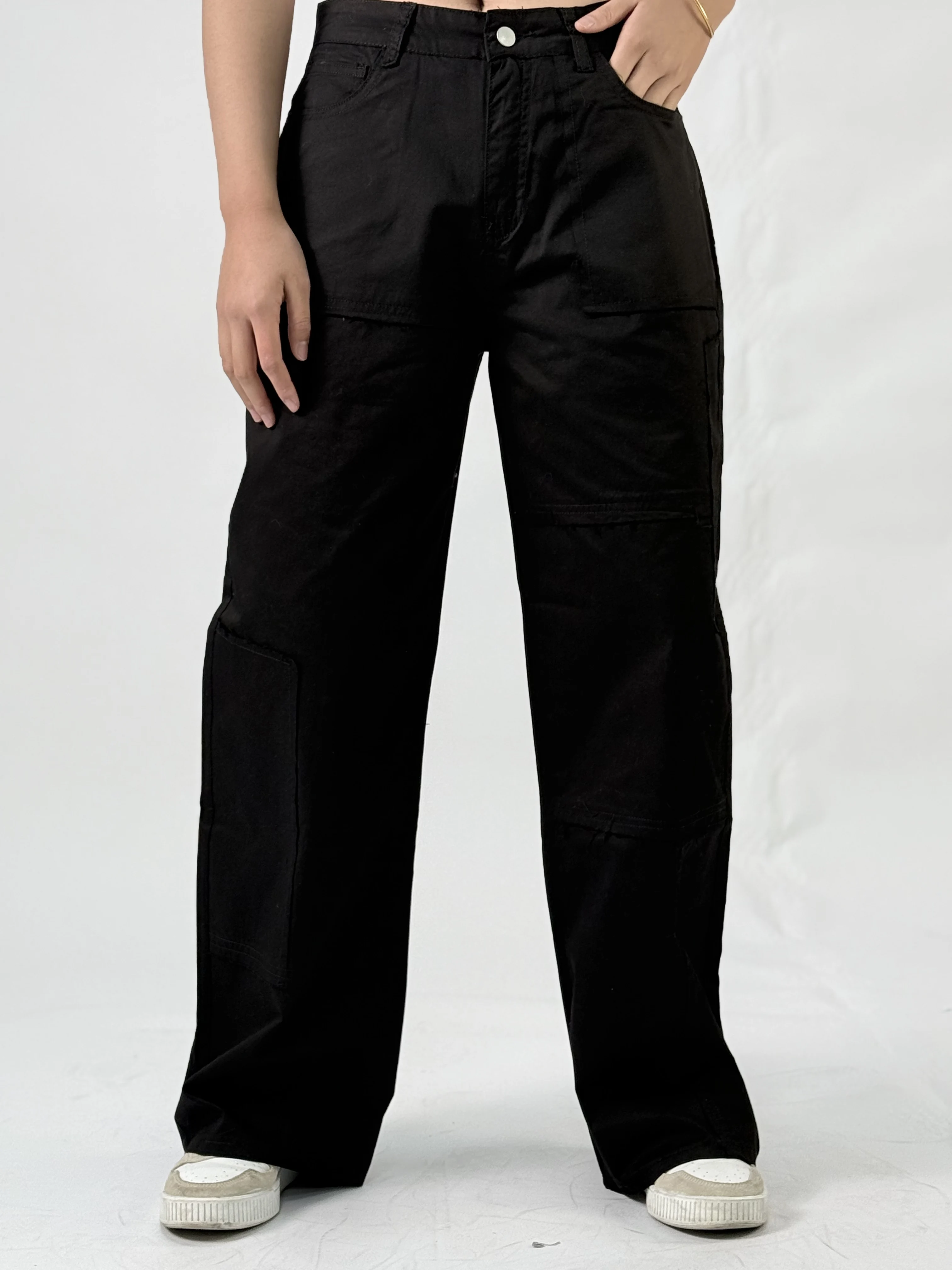 

Simple And Casual Women's Jeans With Patch Pockets And Workwear Design HighWaisted And Straight Leg Versatile And Suitable