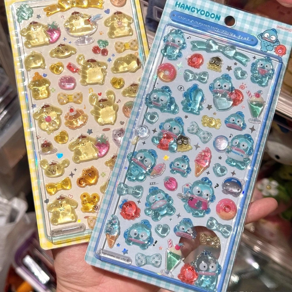 8 個 3D サンリオステッカー サンリオ クロミ ポチャッコ ハローキティ マイメロディ シナモロール ハンギョドン ケースバッグ装飾 誕生日プレゼント