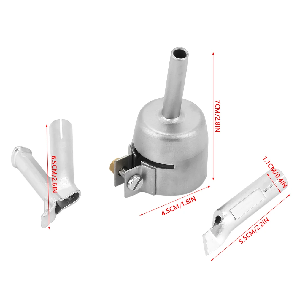 3PCS Welding Nozzle Speed Welding Nozzle PVC Welding Tip 5mm Speed Welding Nozzles Tips for Vinyl PVC Plastic Hot Air Gun