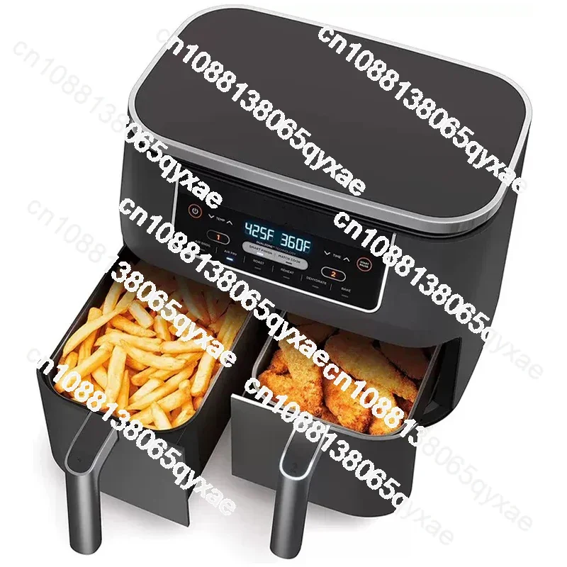 wholesale smart air deep fryers  kitchen appliances multifuncional electric 6l 8l dual double digital air fryer without oil