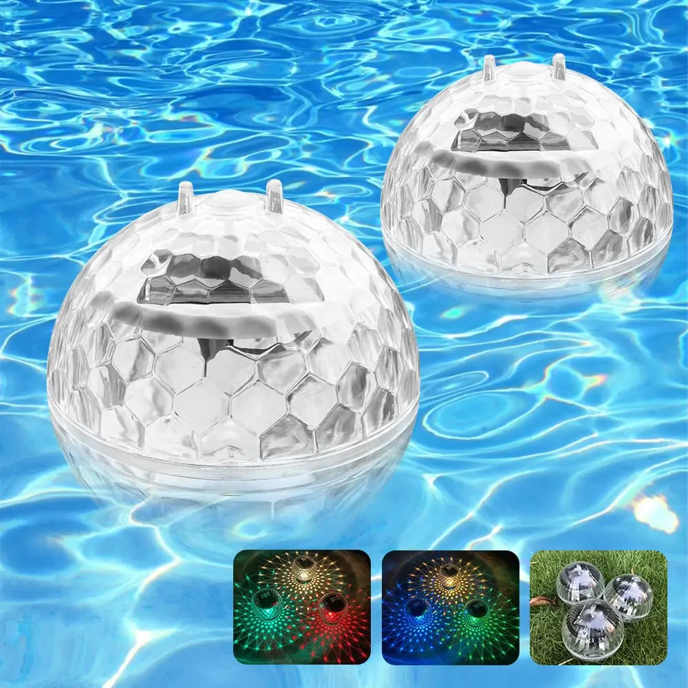 

Floating Pool Lights Solar Pool Lights with RGB Color Changing Waterproof Pool Lights for Swimming Pool at Night Disco Glow Ball