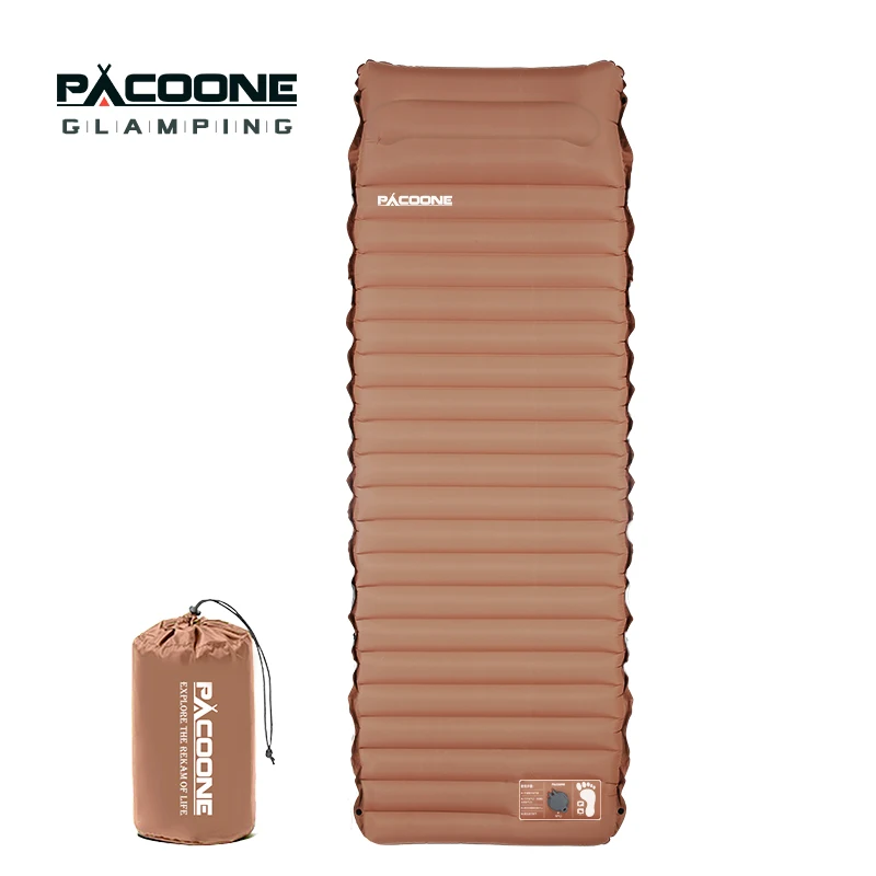 PACOONE Ultralight Self-inflating Air Mattress Sleeping Pad Splicing Inflatable Bed Beach Picnic Mat Camping Tent Air Cushion