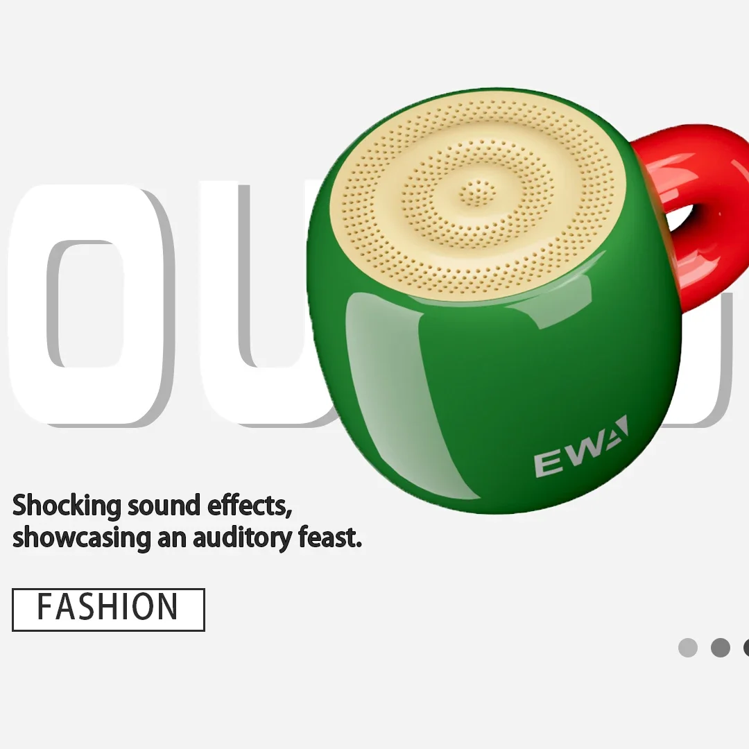 EWA A163 مكبر صوت بلوتوث لاسلكي صغير 5.4 صوت جهير، مكبر صوت عالي 5 وات، مكبر صوت معدني محمول مشغل MP3 700 مللي أمبير في الساعة صوت HiFi