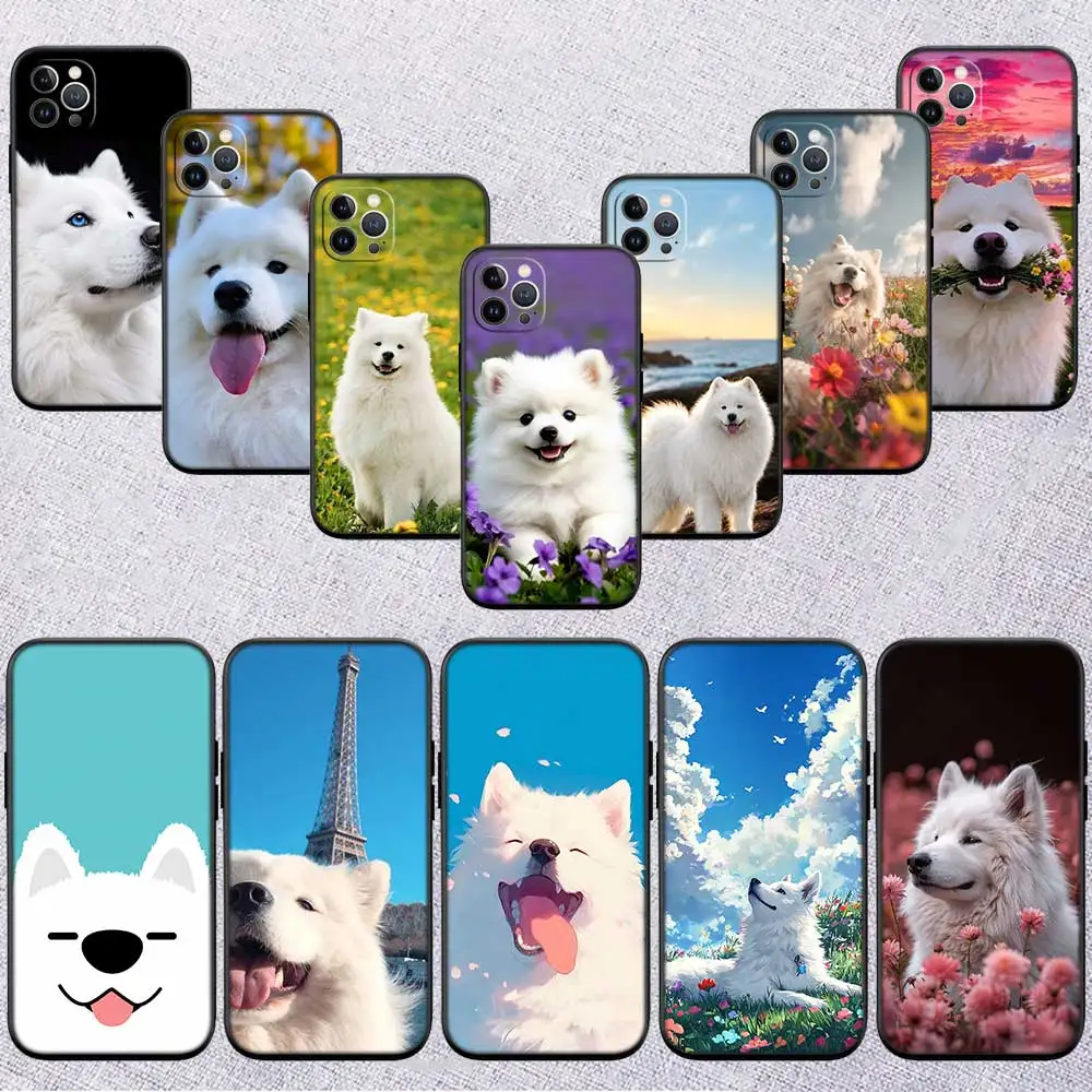 HY7 Cute Samoyed Dog Phone Case for Samsung Galaxy A11 A12 A13 A15 A52S A53 A55 A56 A70 A71 A72 A73 F06 F16 F56 S10 Plus S10e