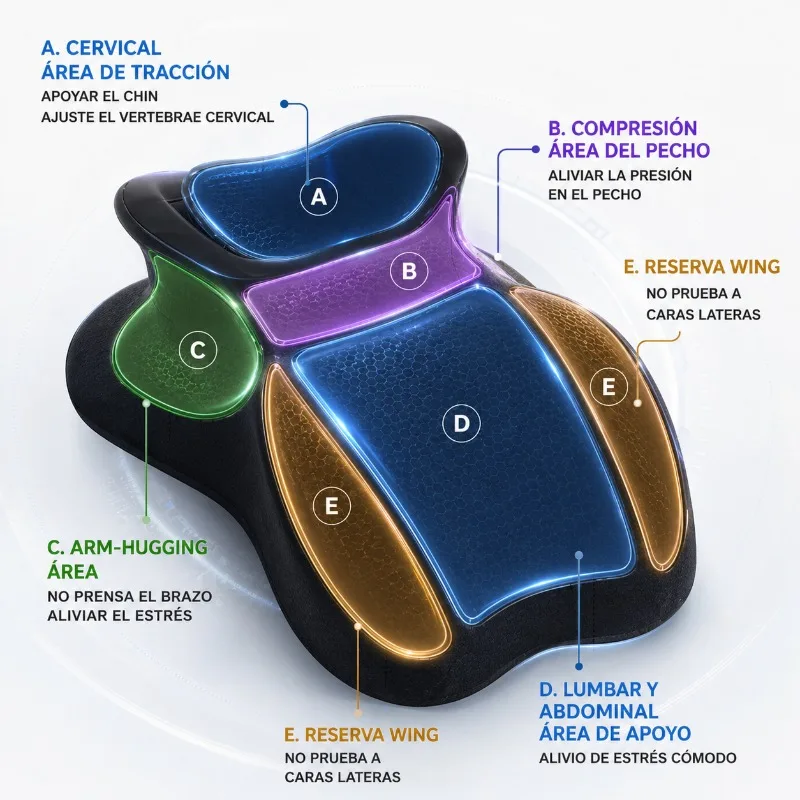

1pc Ergonomic Prone Sleeping Pillow Massage Pillow and Reading Pillow Adjustable Wedge Pad with Neck Support Detachable Washable