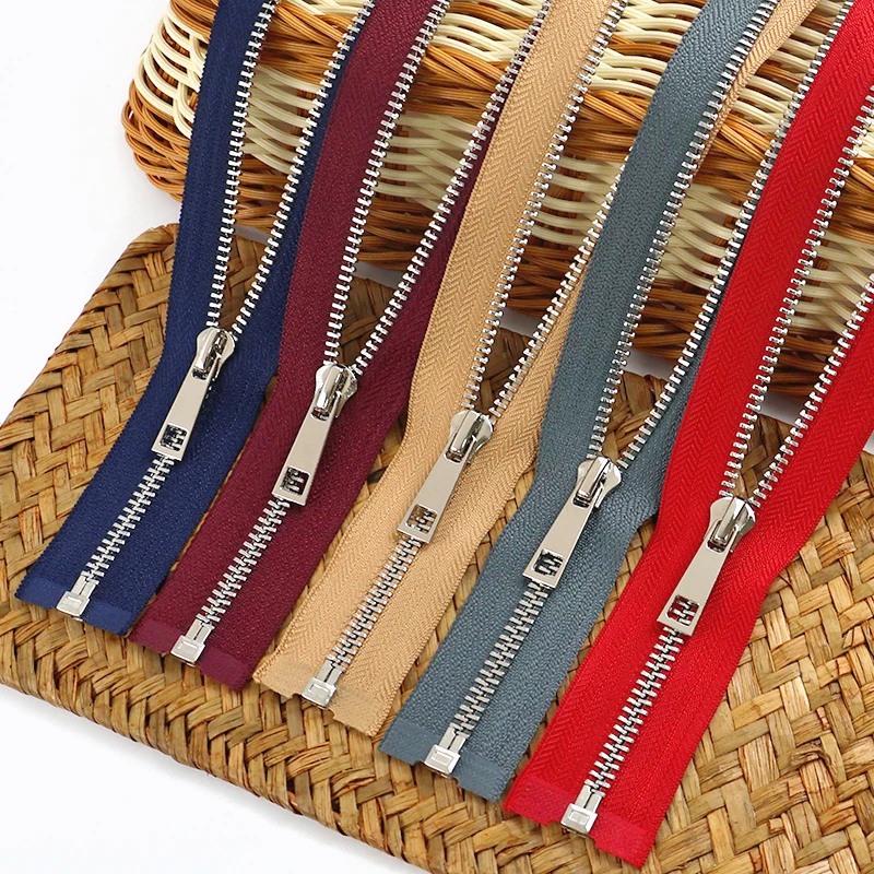 

4/10Pcs Meetee 5# Metal Zippers Closures for Clothes Separating Zip 40-80cm Open-End Zips Bags Sewing Instant Zipper Repair Kits