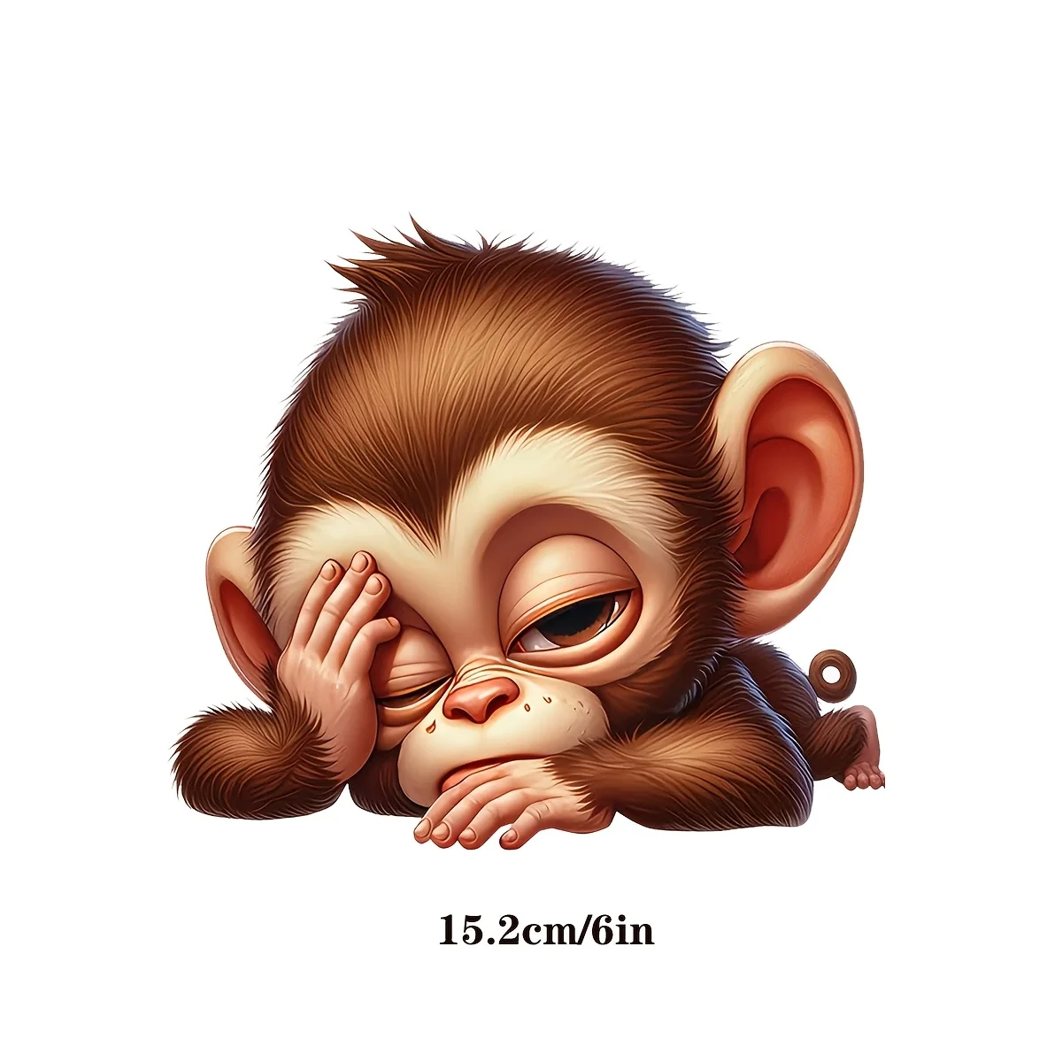 Cute Monkey Vinyl Sticker, Decal for Laptop Car Water Bottle Truck Phone Motorcycle Window Wall Cup, Party Decor Gift