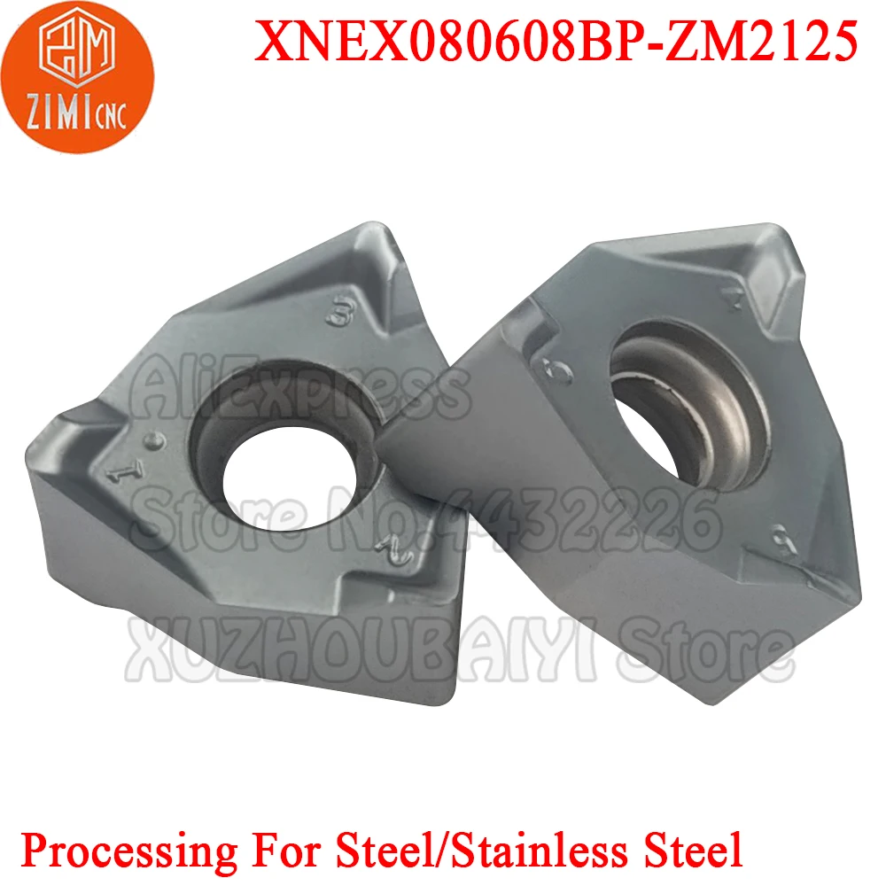 

XNEX080608BP-ZM2125 XNEX080608 BP XNEX 080608 Carbide Milling Inserts Turning Tools CNC Metal Cutter Lathe Fast feed Mill Blade