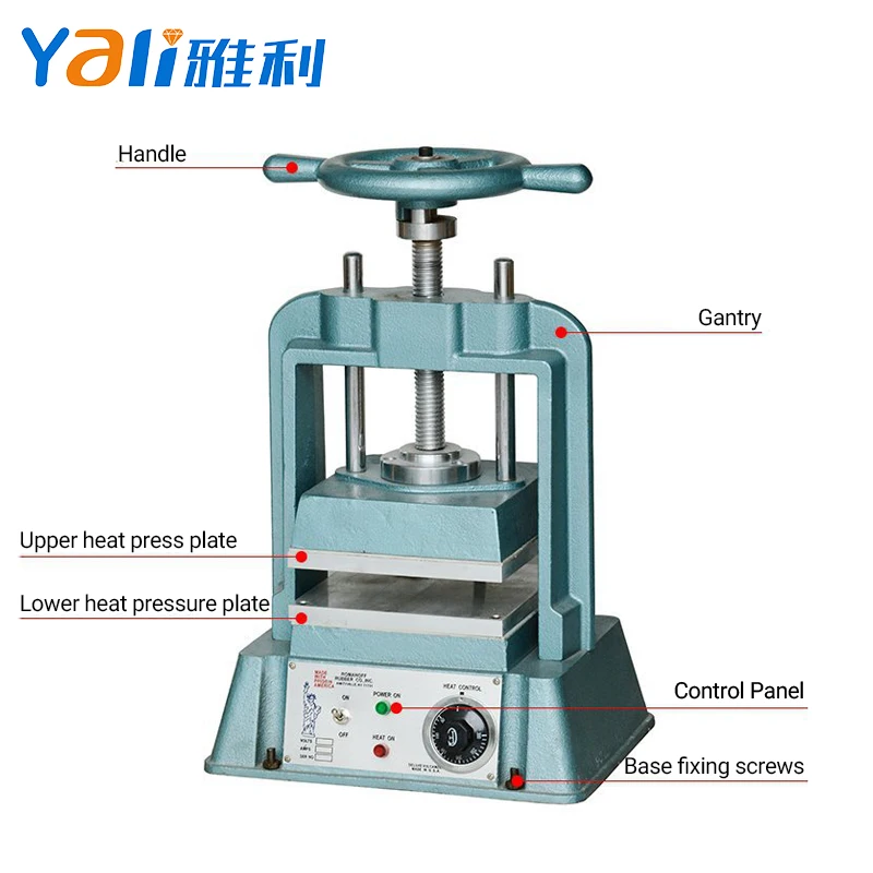 220V Rubber Vulcanizing Press Bumper Compression Molding   Vulcanizer Mould Pressing Machine Jewelry Making Equipment