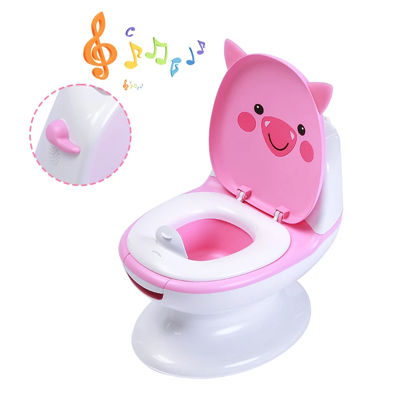 

Potty Training Seat for Baby Learning, Portable PP Plastic Toilet with Music, EN71, Hot Sales