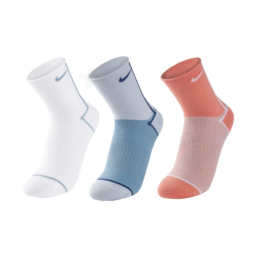 Nike Crew Socks All Unisex White Pink Blue Couple's CK6021-914