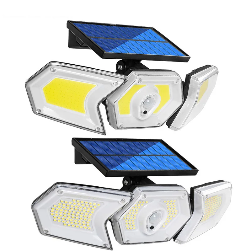 

LED Solar Wall Lamp outdoor Powered Sunlight 3 Modes PIR Motion Sensor 270 Wide Angle Illumination for Garden Decoration Street