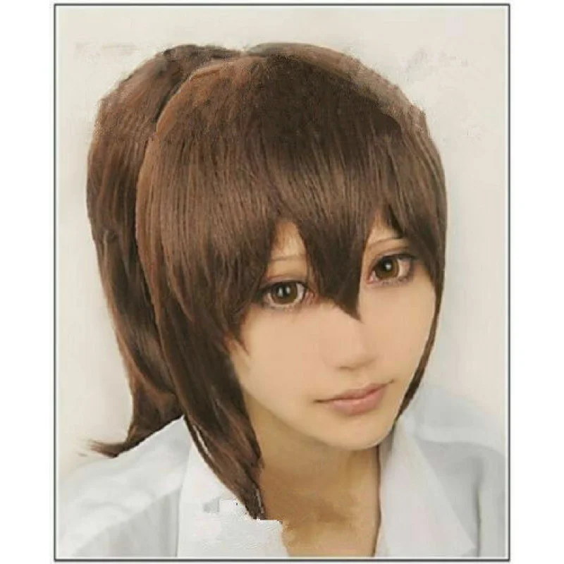 

Dark Brown Cosplay Costume Wig With Ponytail For Halloween Event Convention